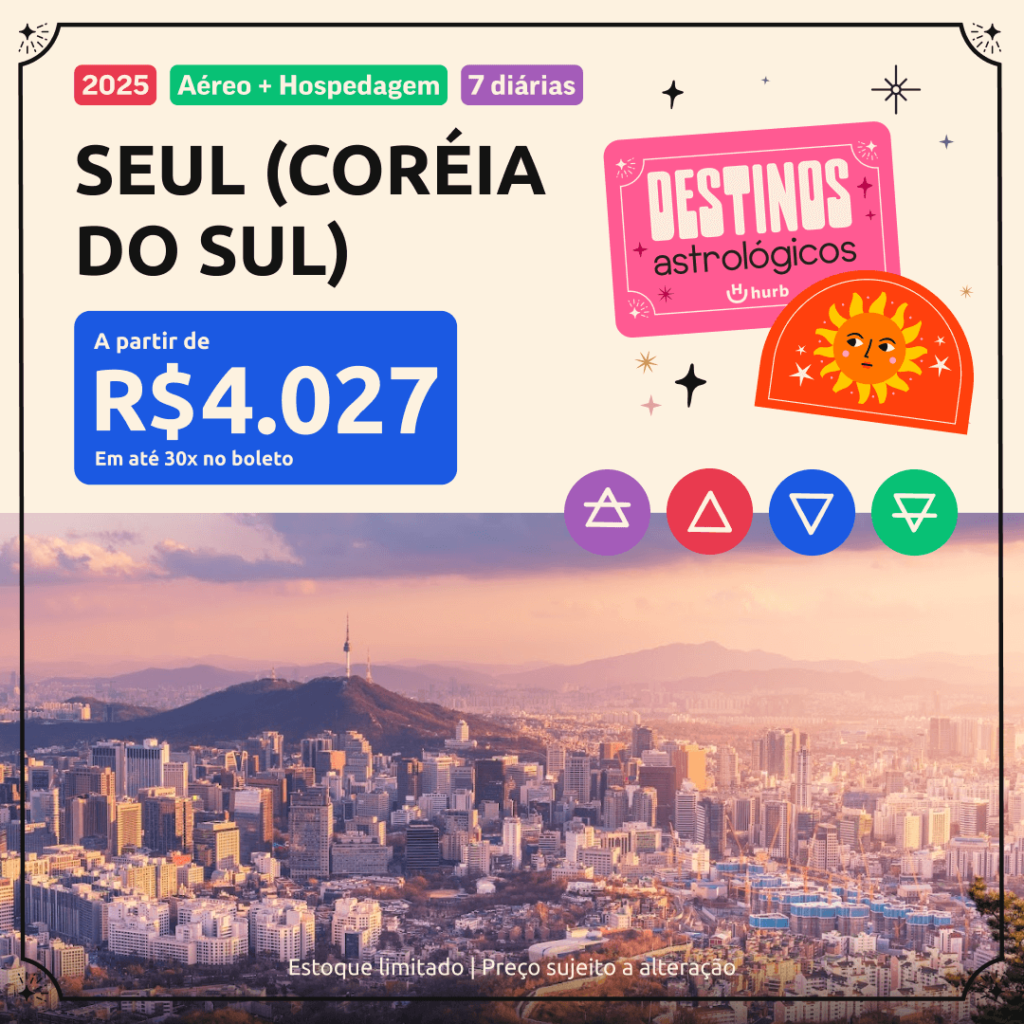 Pacote de Viagem - Seul (Coreia do Sul) - 2025