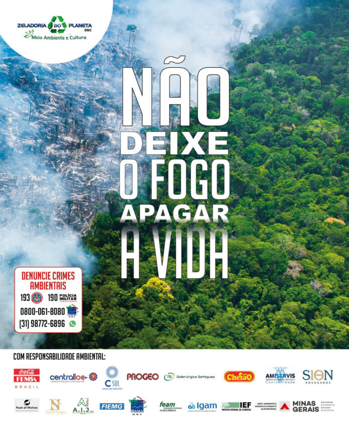 ONG Zeladoria do Planeta inicia campanha contra incêndios florestais em Minas Gerais