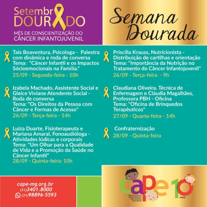 Cape abraça campanha contra o câncer e promove a Semana Dourada