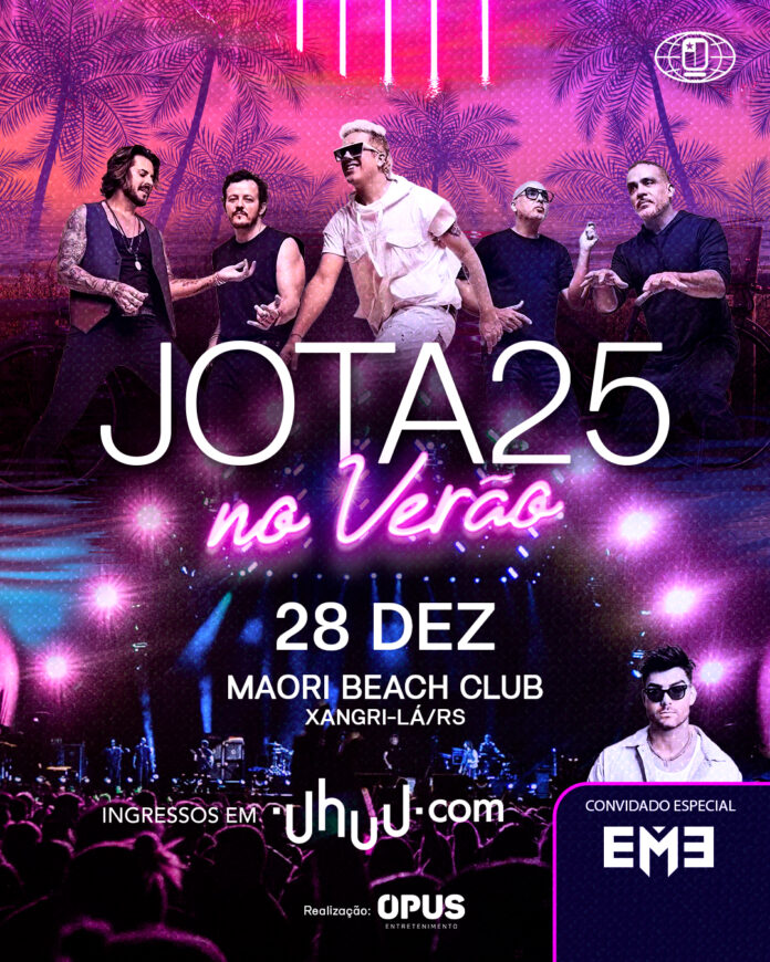 Jota Quest abre a programação Verão Maori 2024, nesta quinta-feira