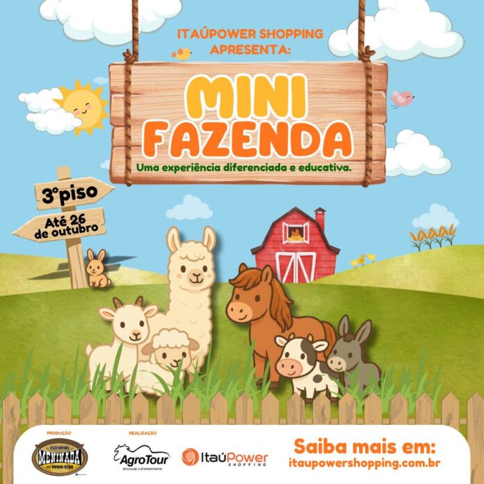 ItaúPower Shopping encerra o Mês das Crianças com Mini Fazendinha e atrações, como apresentações de balé, heróis e contação de história