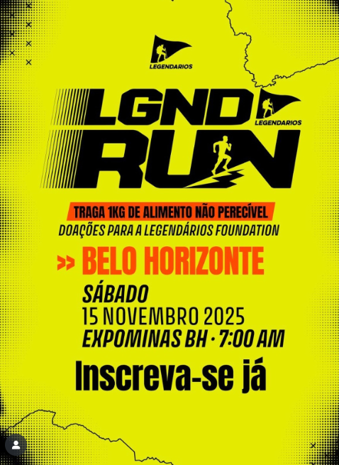 Legendários promovem primeira corrida de rua, em Belo Horizonte