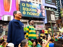 Betnacional e MVA reúnem mais de 8 mil torcedores e transformam a Times Square no maior bandeiraço brasileiro fora de casa da história