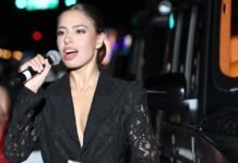 Emilia Pedersen abre evento em Miami com interpretação do hino nacional