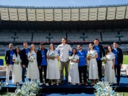 Betnacional e Cruzeiro se unem para celebrar casamento e renovação de votos de casais no gramado do Mineirão